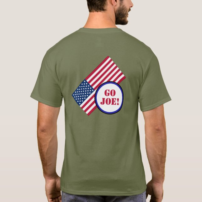 Camiseta ¡Vamos Joe! Biden y la bandera estadounidense (Reverso)