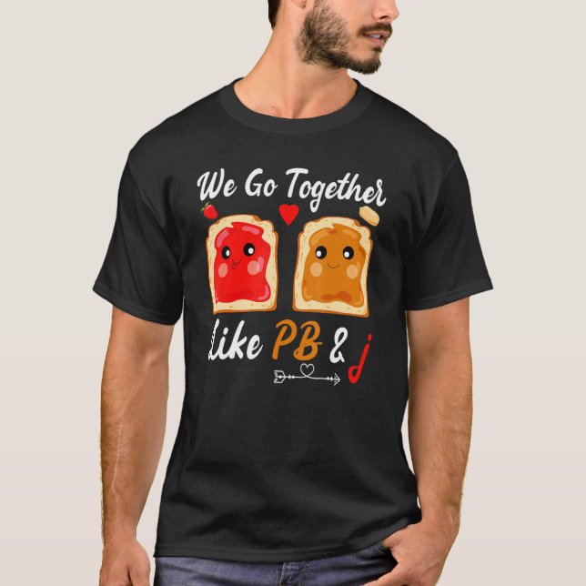 Camiseta Vamos Juntos Como Pb & J Peanut Butter Jelly Cu (Anverso)