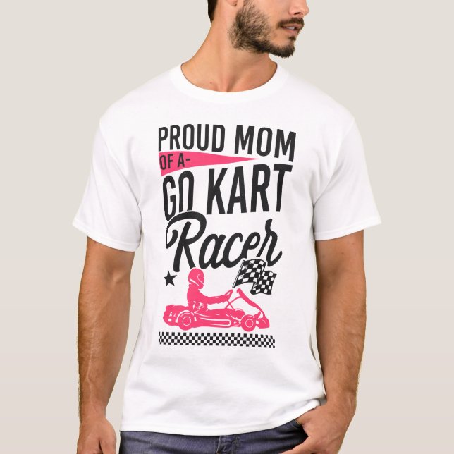 Camiseta Vamos Kart Orgullosa Mamá De Go Kart Racer Mamá Vi (Anverso)