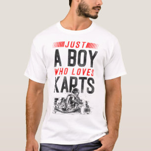 Camiseta Vamos Kart Solo Un Niño Que Ama Ir Kart Boy Vintag