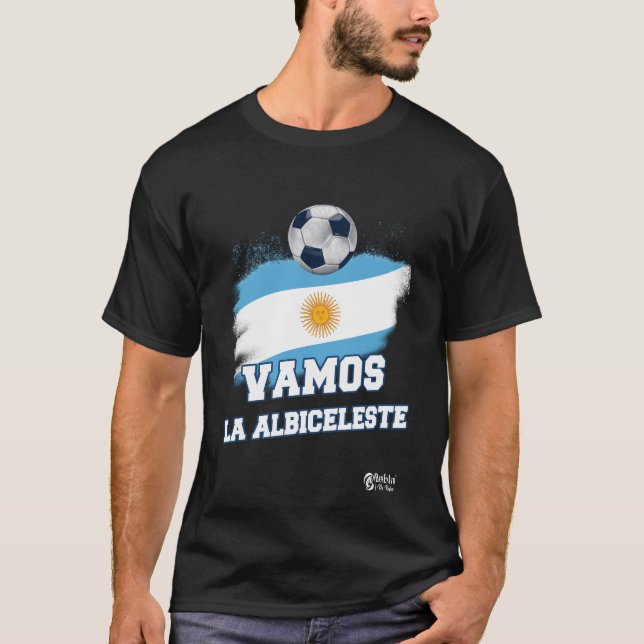 Camiseta Vamos La Albiceleste Negro (Anverso)