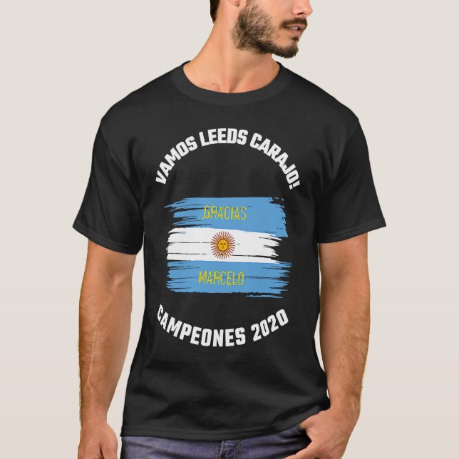 Camiseta Vamos Leeds Carajo Campeones 2020 Gracias Marcelo (Anverso)