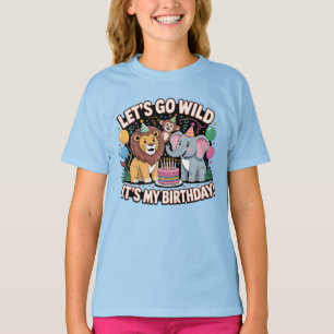 Camiseta Vamos niños de cumpleaños de animales salvajes de