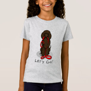 Camiseta ¡Vamos! Pasear al perro Irish Water Spaniel (hígad
