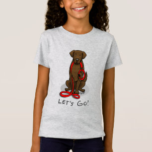 Camiseta ¡Vamos! Perro Retriever de Pelo Plano (hígado)