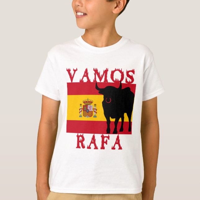 Camiseta Vamos Rafa con bandera de España (Anverso)