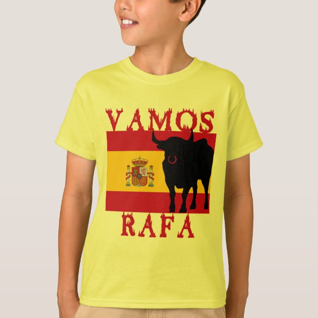 Camiseta Vamos Rafa con la bandera de España (Anverso)