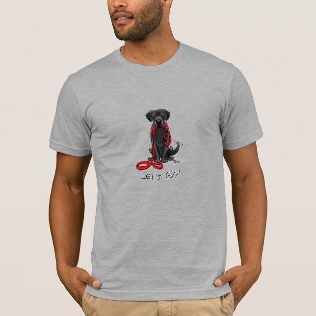 Camiseta ¡Vamos! Recuperador de Labrador Negro - Perro lind (Anverso)