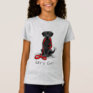 Camiseta ¡Vamos! Recuperador de Labrador Negro - Perro lind