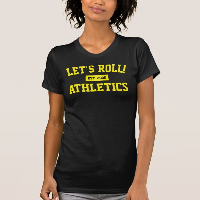 Camiseta ¡Vamos Roll! Athletics Est 2020 Yellow Text T-Shir (Anverso)