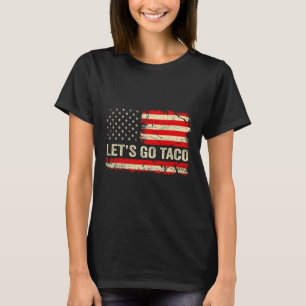 Camiseta Vamos Taco Divertido Retro Bandera De EE. UU. Vamo