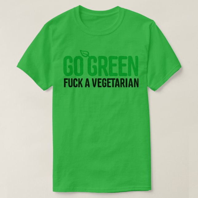 Camiseta Vamos verde un vegetariano gracioso vegetariano am (Diseño del anverso)