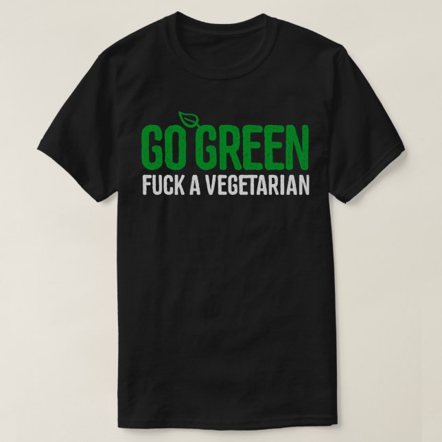 Camiseta Vamos verde un vegetariano humorístico vegetariano (Diseño del anverso)