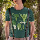 Camiseta ¡Vamos Verde! Verduras verdes de Leafy | Vegetales<br><div class="desc">Verduras verdes personalizados. Choy,  guisantes,  brócoli y nabo. ¡Vamos Verde! ¡Verde espantoso! Una camiseta divertida para gente sana. Ideal para jardineros,  agricultores orgánicos,  chefs y nutricionistas. Visite el mundo doodle de Jenn para más polos y divertidos regalos de comida.</div>