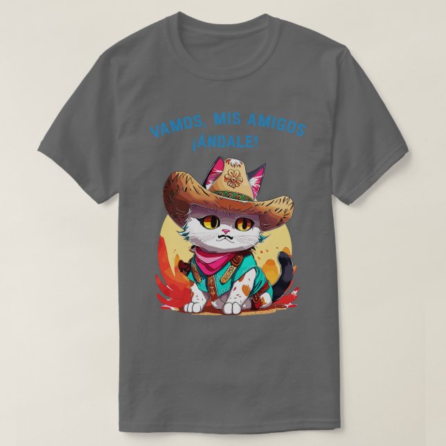 Camiseta vamos y un gato mexicano (Diseño del anverso)