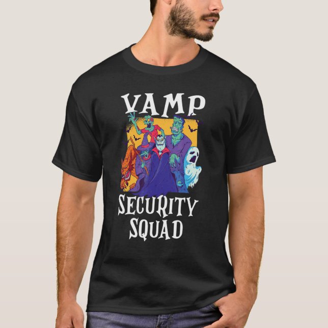 Camiseta Vamp Security Squad   Easy Halloween Costume (Anverso)