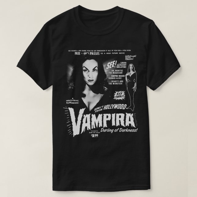 Camiseta Vampira El sueño de la oscuridad (Diseño del anverso)