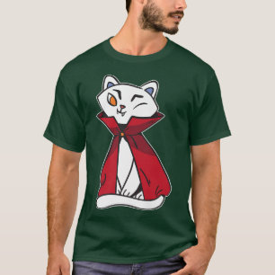 Camiseta Vampire Cat Lazy Halloween Costume Cute Kitty Kitt