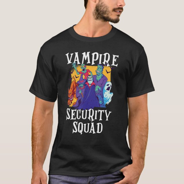 Camiseta Vampire Security Squad  Easy Halloween Costume (Anverso)