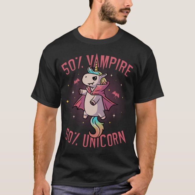Camiseta Vampire Unicorn Funny Cute Spooky (Anverso)