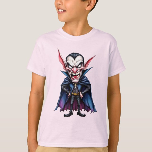 Camiseta Vampiro con orejas enormes, Halloween, autora Nata (Anverso)
