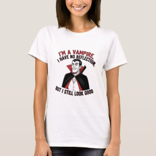 Camiseta Vampiro Confiado Humor de Halloween