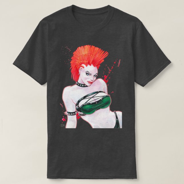 Camiseta Vampiro de golpes de labios (Diseño del anverso)
