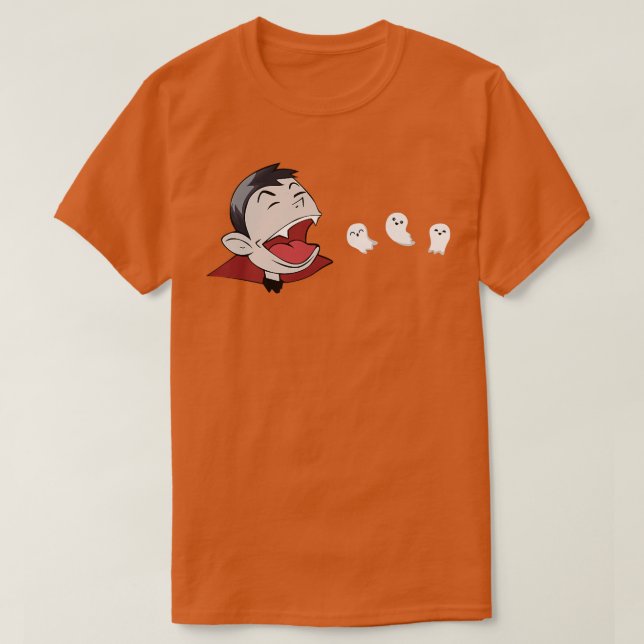 Camiseta Vampiro de Halloween comiendo a los jugadores de f (Diseño del anverso)