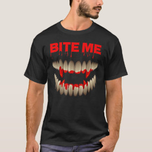 Camiseta Vampiro de Halloween con dientes sangrientos