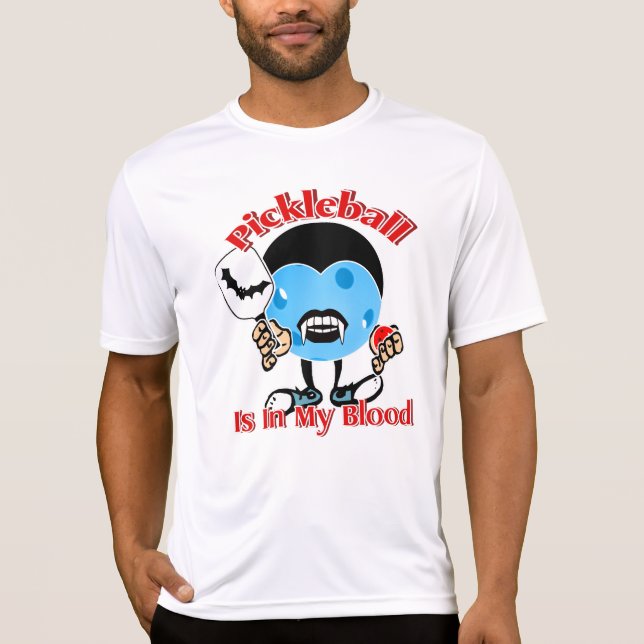 Camiseta Vampiro de Halloween - La pelota de pellebol está  (Anverso)