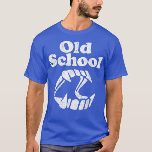 Camiseta Vampiro de la vieja escuela Halloween Dientes plás