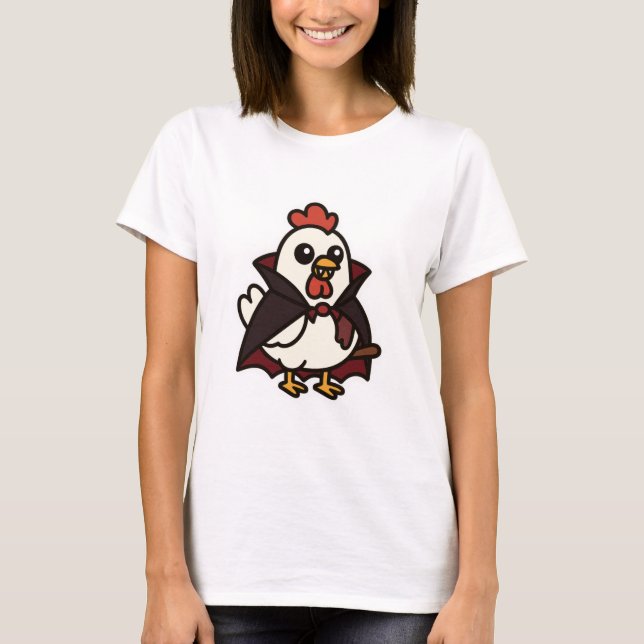 Camiseta Vampiro de pollo de Halloween (Anverso)