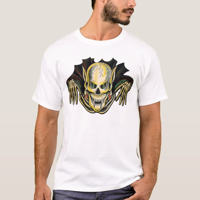 Camiseta Vampiro del vuelo del vintage (Anverso)