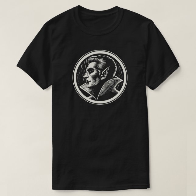 Camiseta Vampiro Espeluznante Horror Goth (Diseño del anverso)