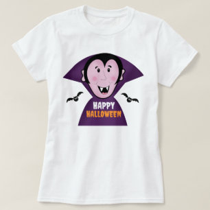 Camiseta Vampiro lindo con Bats Dracula Halloween