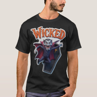 Camiseta Vampiro malvado emergiendo de un ataúd