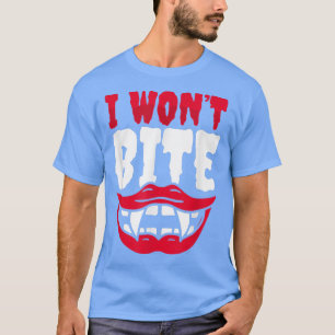 Camiseta Vampiro mordido disfraz de Halloween no voy a mata
