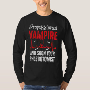 Camiseta Vampiro profesional tu éxito de sangre flebotomist