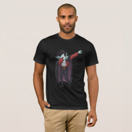 Camiseta vampiro que frota danza divertida del lenguado de