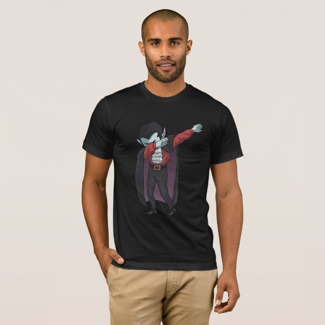 Camiseta vampiro que frota danza divertida del lenguado de (Anverso completo)