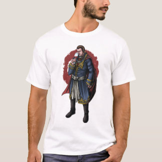 Camiseta Vampiro Somelier arte blanco moderno colorido