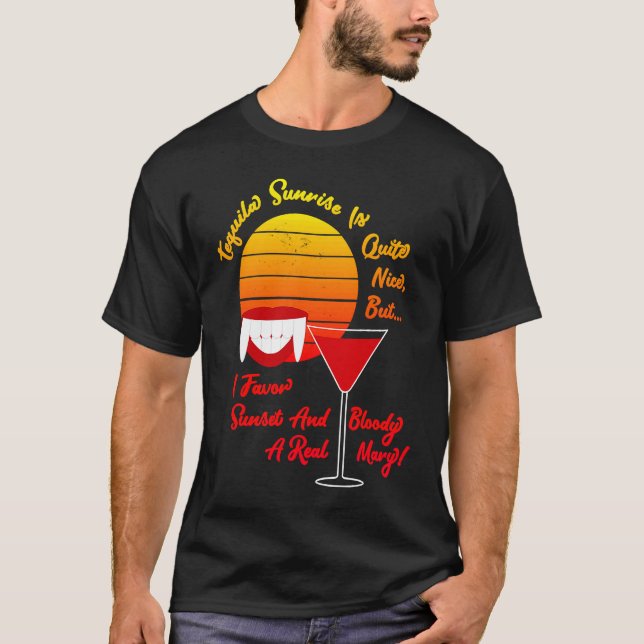 Camiseta Vampiro Tequila Sunrise Sangrienta María Vamp Teet (Anverso)