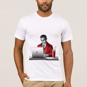 Camiseta Vampiro trabajando desde casa - Terror tecnológico