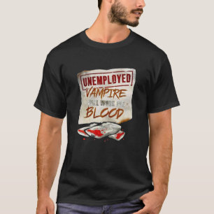 Camiseta Vampiros desempleados trabajan para Guay Halloween