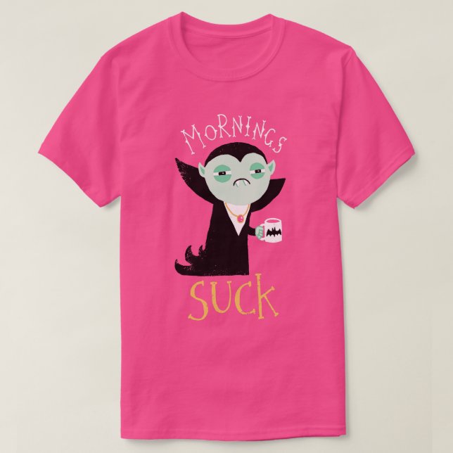 Camiseta Vampiros mañana suck (Diseño del anverso)