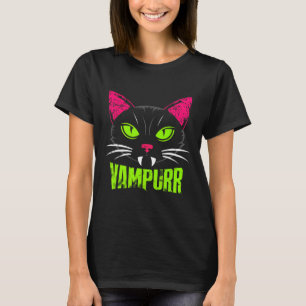 Camiseta Vampurr Cat Black Cat Halloween Spooky Vampiro