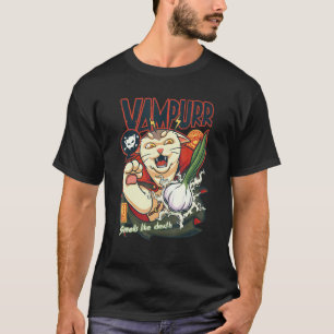Camiseta Vampurr vs Ajo Patas de vampiro Gato vampiro Hallo