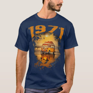 Camiseta Van Birthday Retro 70 de Hippie Vintage 1971