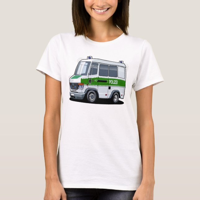 Camiseta Van de la policía personalizado (Anverso)