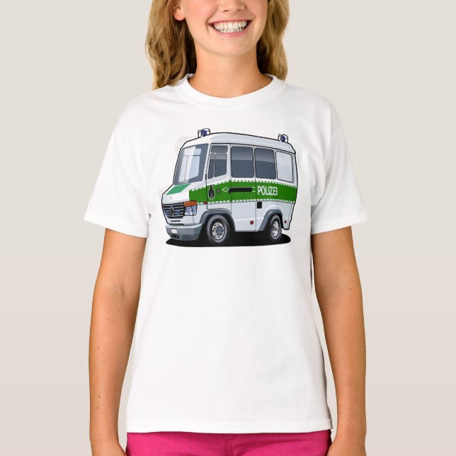 Camiseta Van de la policía personalizado (Anverso)